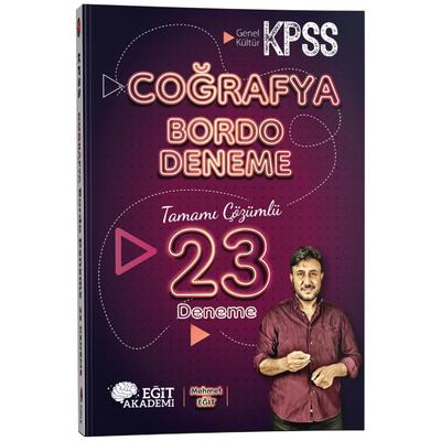 Eğit Akademi Mehmet Eğit Kpss Coğrafya Tamamı Çözümlü 23 Bordo Deneme Sınavı