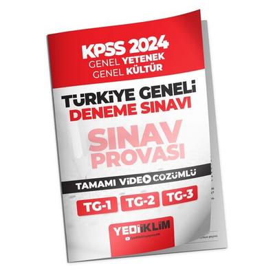 Yediiklim Yayınları 2024 Kpss Türkiye Geneli Lisans GyGk ( 123 ) Deneme Sınavları Tamamı Video Çözümlü