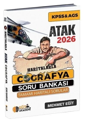 Eğit Akademi Mehmet Eğit 2026 MEB AGS KPSS Haritalarla Atak Coğrafya Soru Bankası