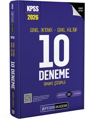 Pegem Yayınları 2026 KPSS Genel Yetenek Genel Kültür Tamamı Çözümlü 10 Deneme