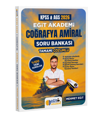 Eğit Akademi 2026 MEB AGS KPSS Coğrafya Amiral Soru Bankası Tamamı Çözümlü
